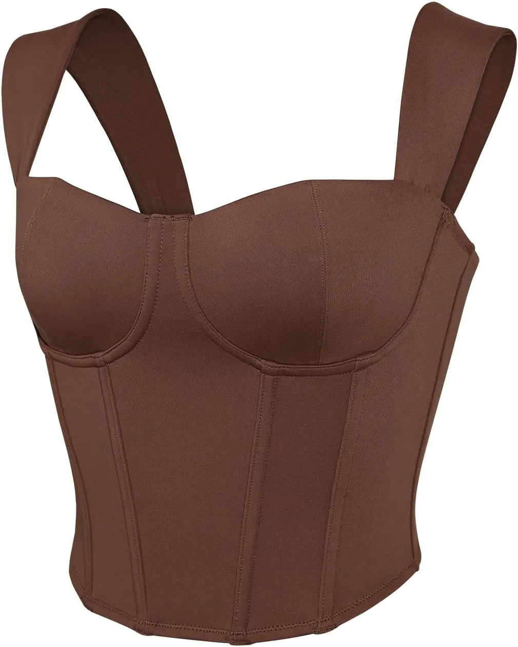 REORIA Womens Sleeveless Sweetheart Neck Bustier Corset Back Zipper Y2K Going Out Crop Tops 2025 Trendy