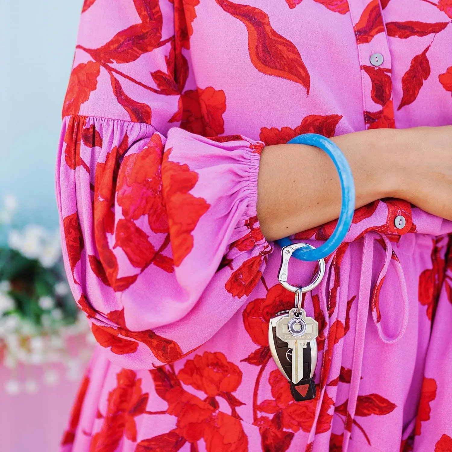 Resin Big O Key Ring  The Original Hands-Free Bracelet Keychain for Keys & Essentials  Stylish, Durable Wristlet