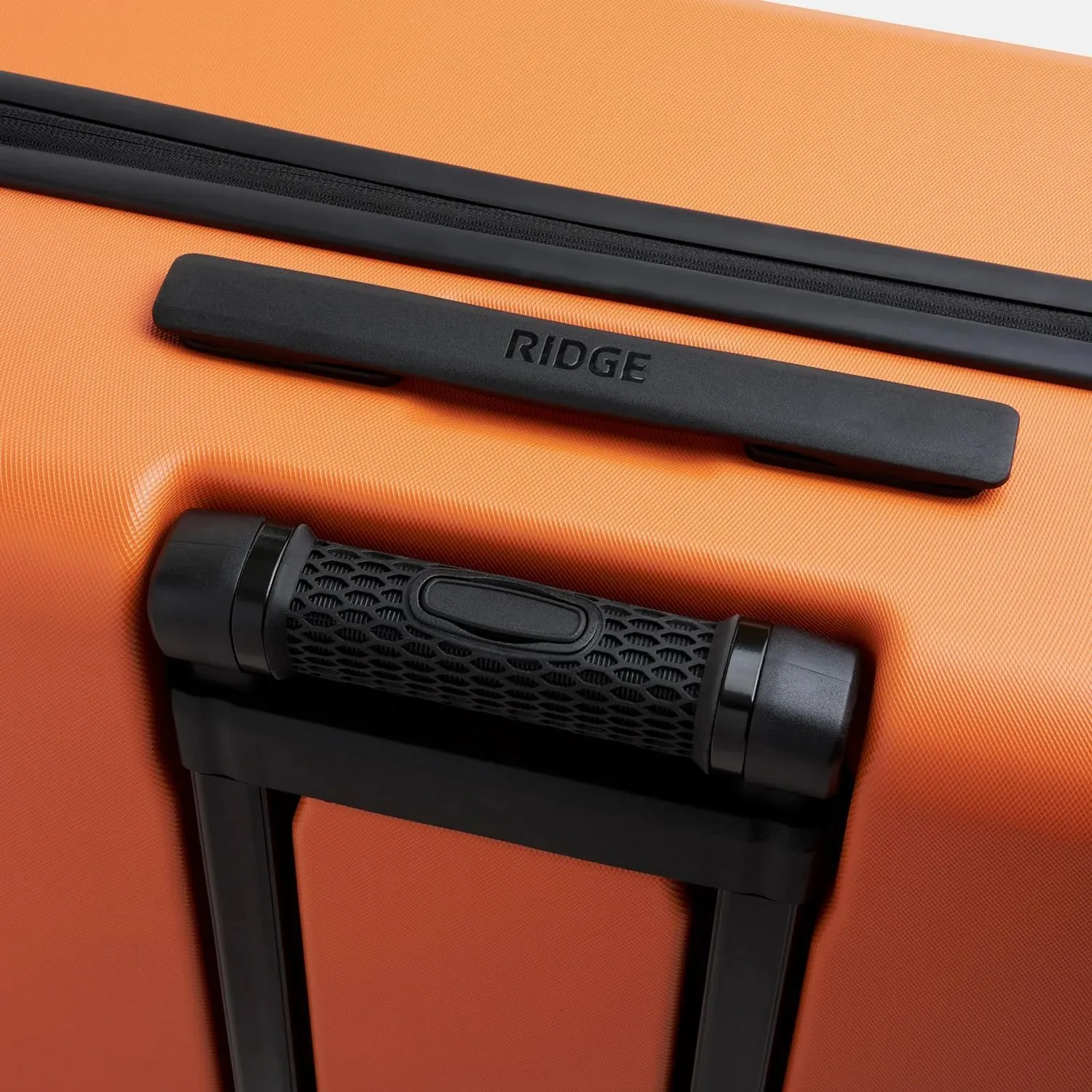 Ridge Check In Luggage - German Makrolon Polycarbonate Shell - TSA-Approved Lock with 360 Spinner Wheels (Basecamp Orange)