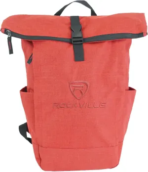 Rockville RPAK Burned Red Backpack Bag, Padded 15" Laptop Pocket, Durable Nylon, Adjustable Straps, Hidden Zippered Compartment, Perfect for Professionals, Students, and DJs