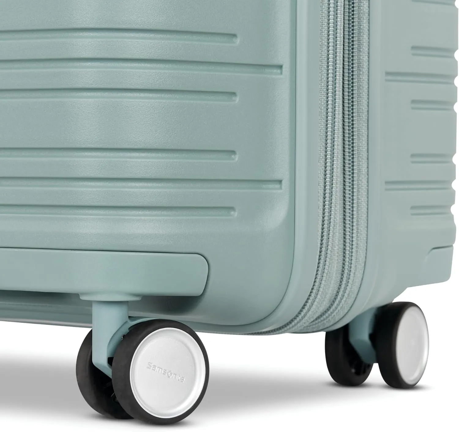 Samsonite Elevation Plus - Large Hardside Luggage - Scratch Resistant Polypropylene Shell, RightHeight Adjustable Handle, Integrated AirTag Holder, TSA Lock, WetPak Compartment - Cypress Green