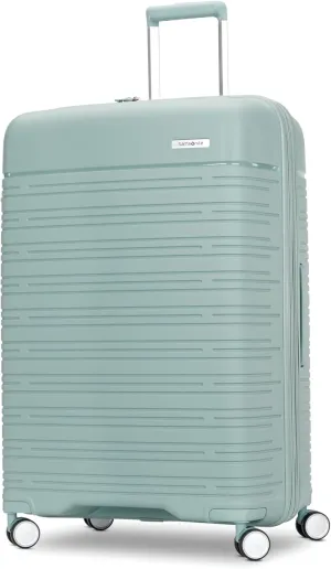Samsonite Elevation Plus - Large Hardside Luggage - Scratch Resistant Polypropylene Shell, RightHeight Adjustable Handle, Integrated AirTag Holder, TSA Lock, WetPak Compartment - Cypress Green