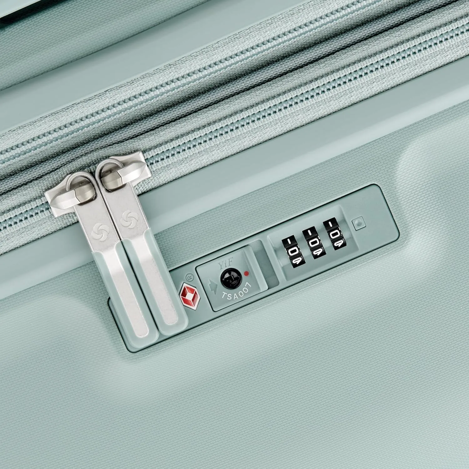 Samsonite Elevation Plus - Large Hardside Luggage - Scratch Resistant Polypropylene Shell, RightHeight Adjustable Handle, Integrated AirTag Holder, TSA Lock, WetPak Compartment - Cypress Green