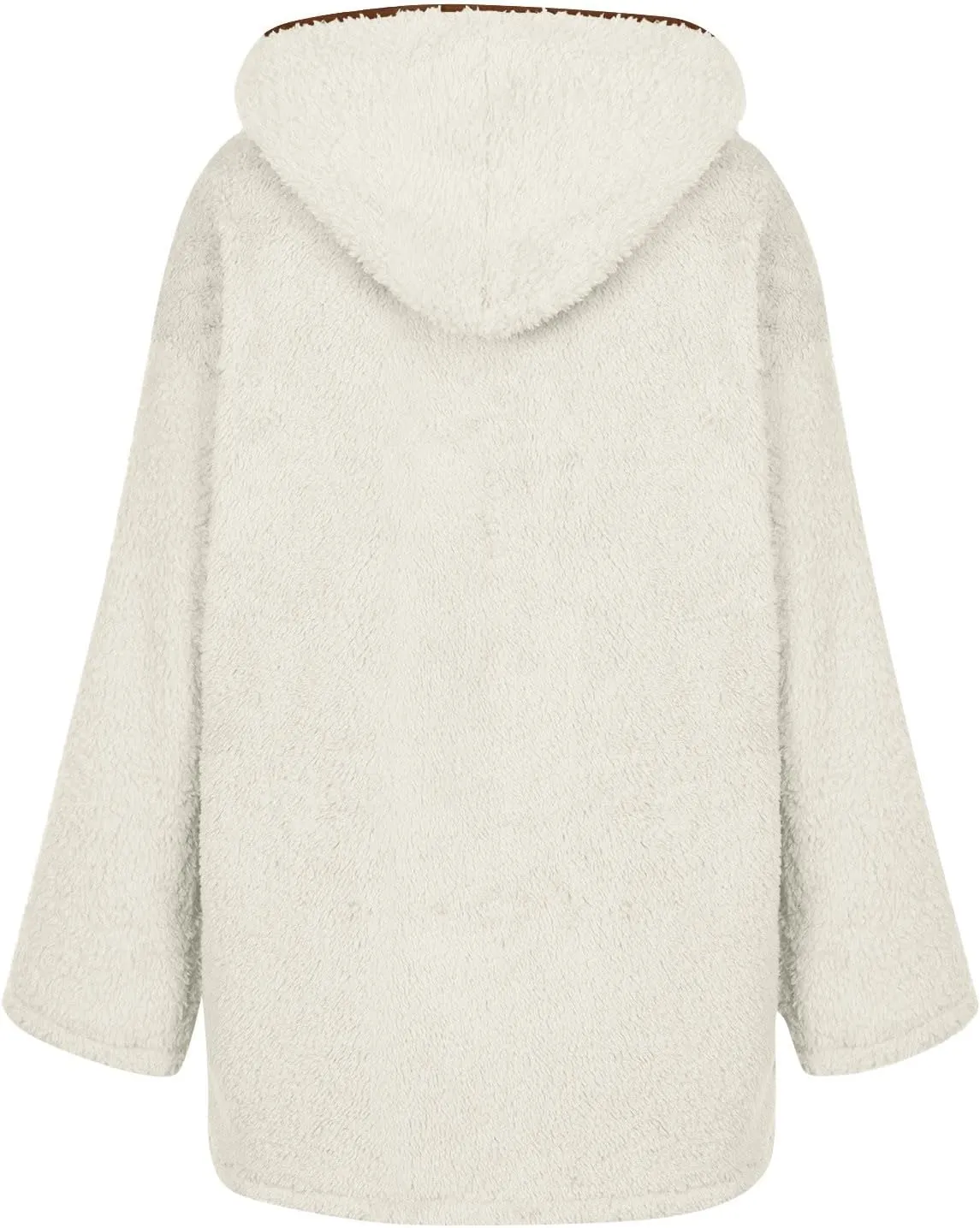 Sherpa Jacket Women Oversized Full Zip Fleece Hoodie Soft Plush Open Front Cardigan Coats Winter Sweater with Pockets