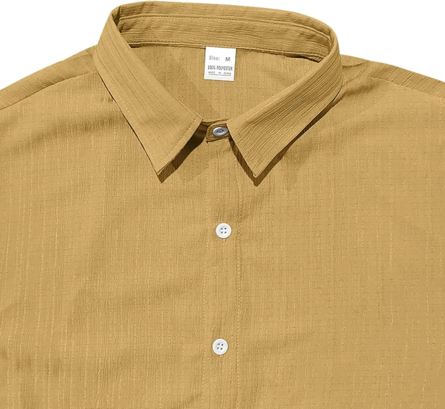 Short Sleeve Shirts Men Polo Striped Button Down Slim Fit Lapel Collar Jacquard Casual Summer Beach Tee Tops