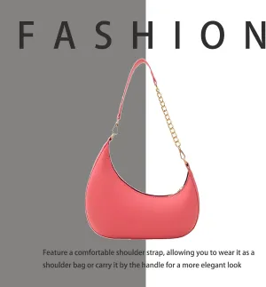 Small Casual Shoulder Purses for Women Vegan Leather Hobo Tote Saddle Handbag, Underarm Evening Purses with Zipper Closure