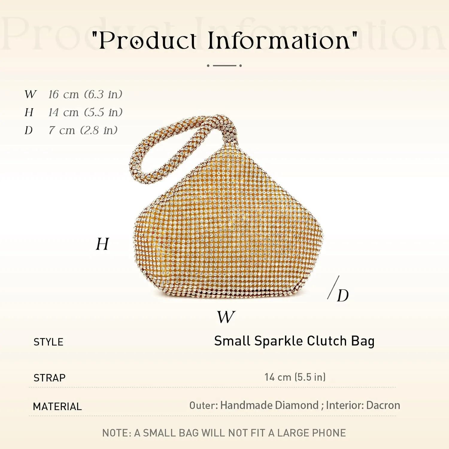 Small Sparkle Clutch Bag for Women Wedding Rhinestone Purse Evening Bag Mini Handbags