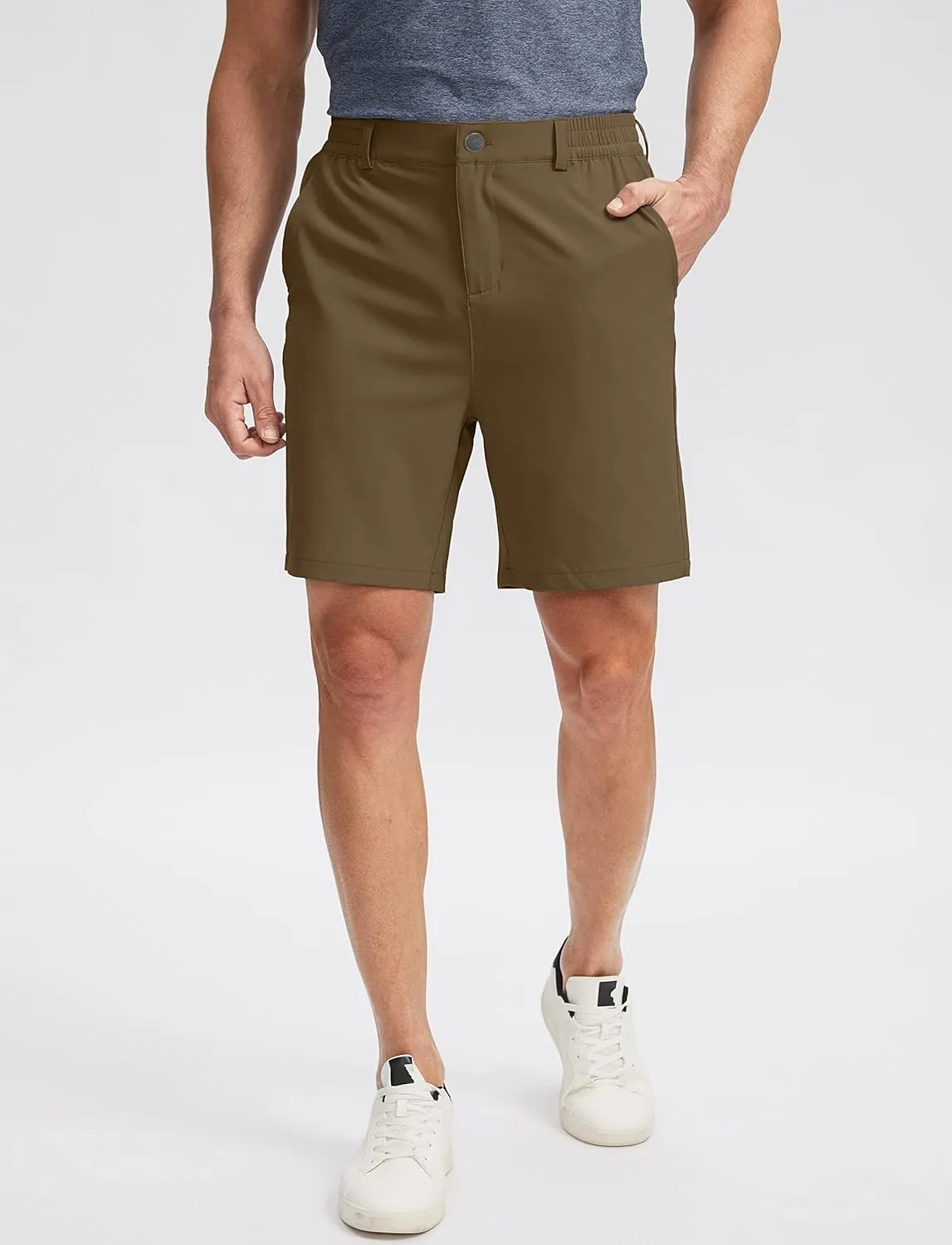 Soothfeel Men's Golf Shorts with 5 Pockets 7 Inch Stretch Lightweight Quick Dry Hiking Casual Work Dress Shorts for Men