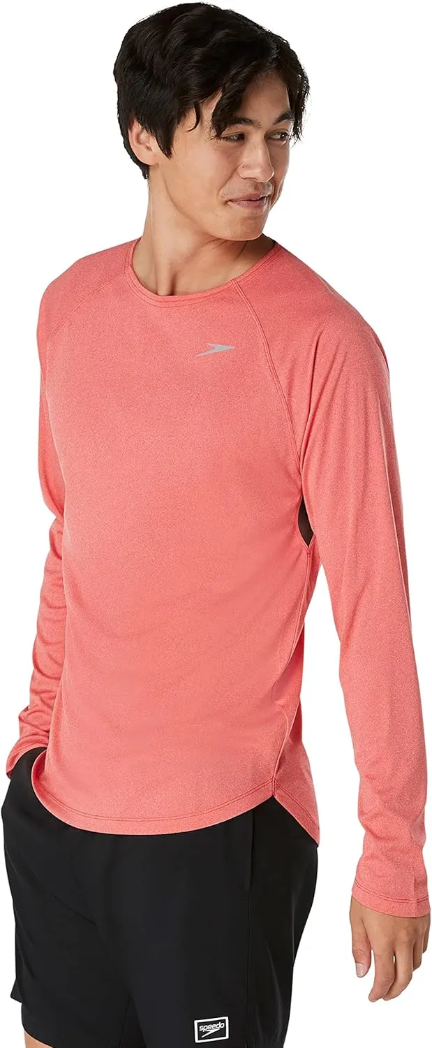 Speedo Men's Uv Swim Shirt Long Sleeve Fitness Rashguard