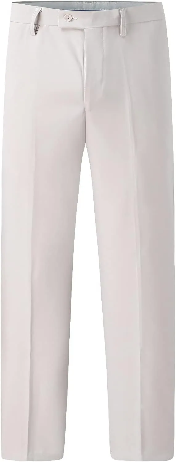 Suit Pants for Men's,Slim Fit Zipper Button Chino Work Suit Pants Business Straight Leg Skinny Suit Trousers