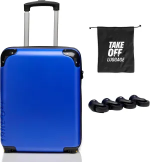 Take OFF Luggage - Personal Item Rolling Suitcase 2.0, TSA Approved, Small Carry On, Under the Seat, Hard Case with Removable Wheels, Light Weight Bag, Airplane Travel Essential Accessories, 18x14x8