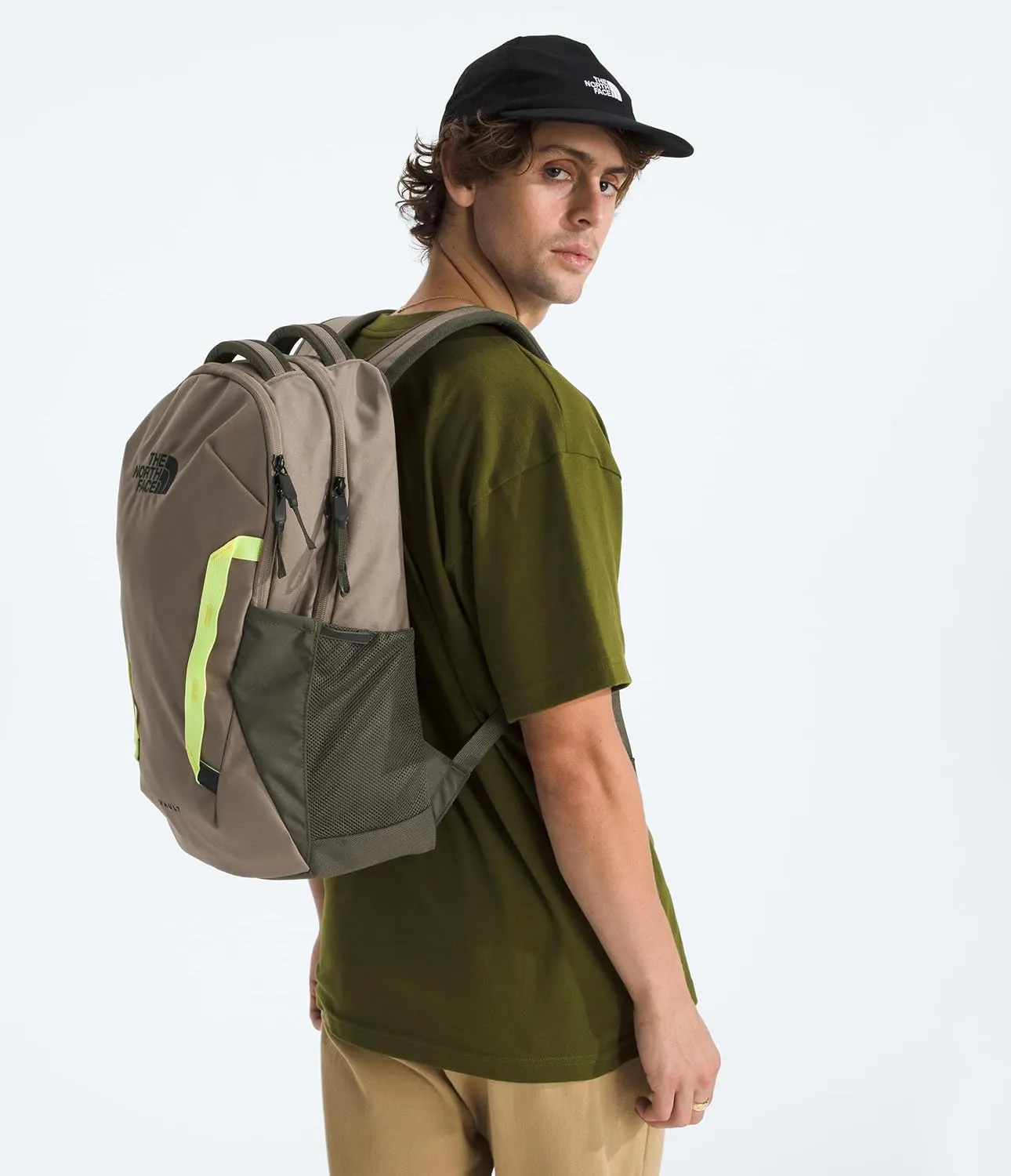 THE NORTH FACE Vault Everyday Laptop Backpack - PFAS Free, Cavern Grey/New Taupe Green, One Size