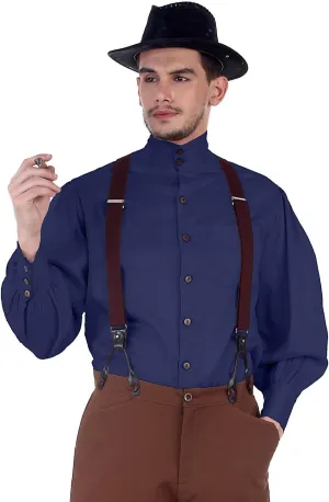 ThePirateDressing Steampunk Victorian Cosplay Costume Mens Seigneur Linen Shirt C1292