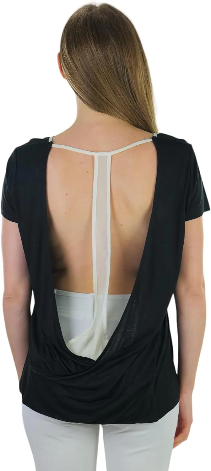 ToBeInStyle Womens Unique Open Back Design Tops Tank Shirt