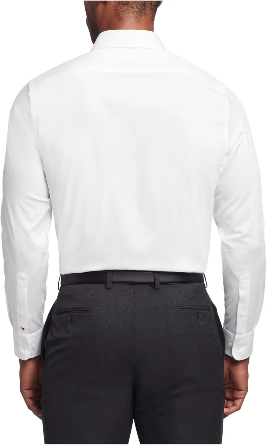 Tommy Hilfiger Men's Dress Shirt Regular Fit Stretch Twill