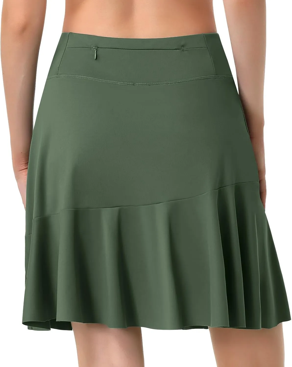 Turnhier Womens 19" Knee Length Skorts Skirts High Waisted Tennis Skirts Athletic Golf Skorts with Shorts Pockets