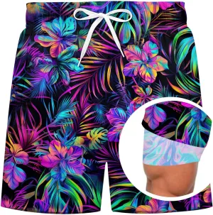 uideazone Mens Swim Trunks with Compression Liner Swimming Shorts 7 Inch Inseam Waterproof Quick Dry Beach Sport Shorts M-XXL