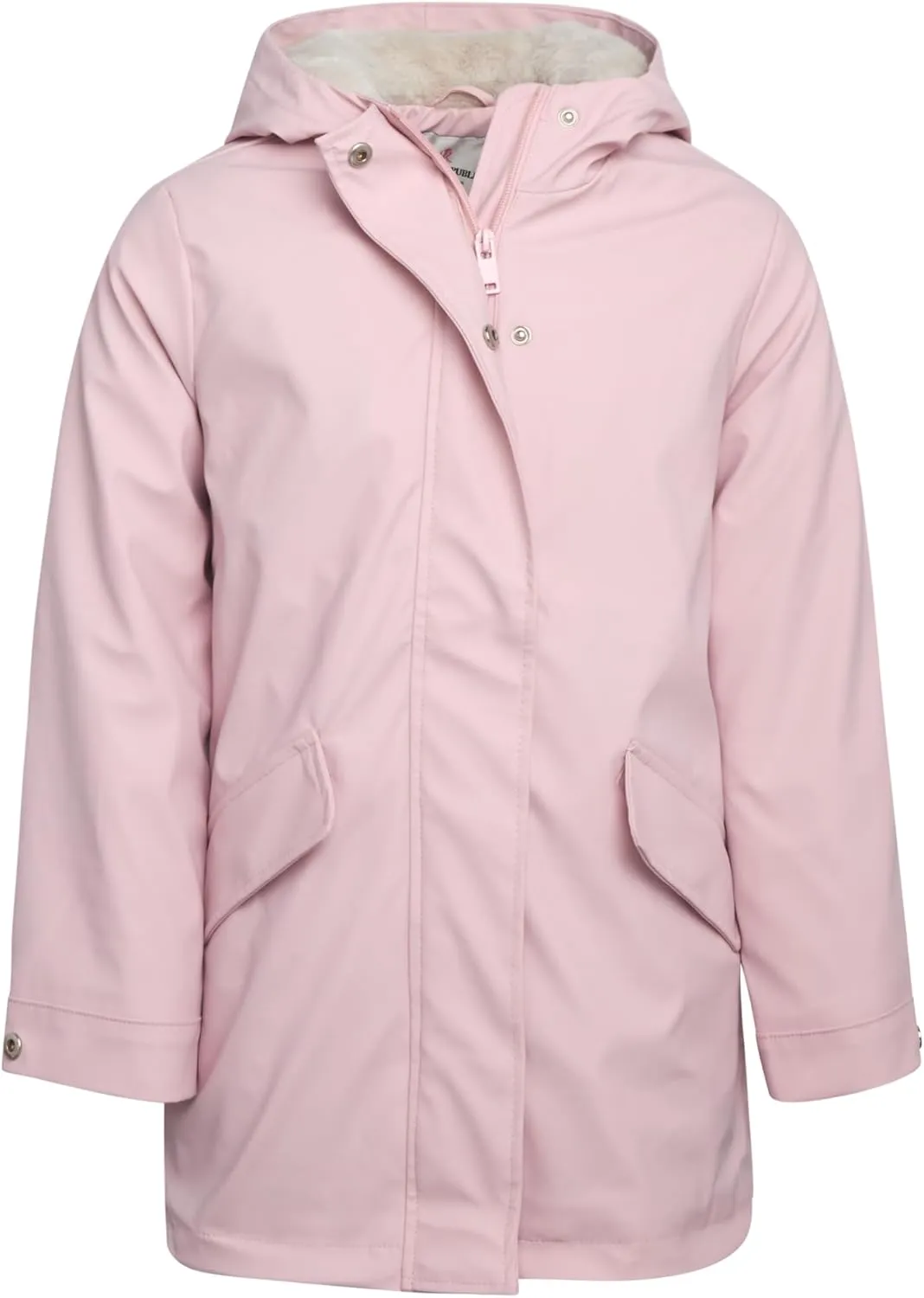 URBAN REPUBLIC Girls Rain Jacket - Sherpa Fur Lined Waterproof Girls Rain Coat and Windbreaker Rain Jacket for Outdoor (7-16)