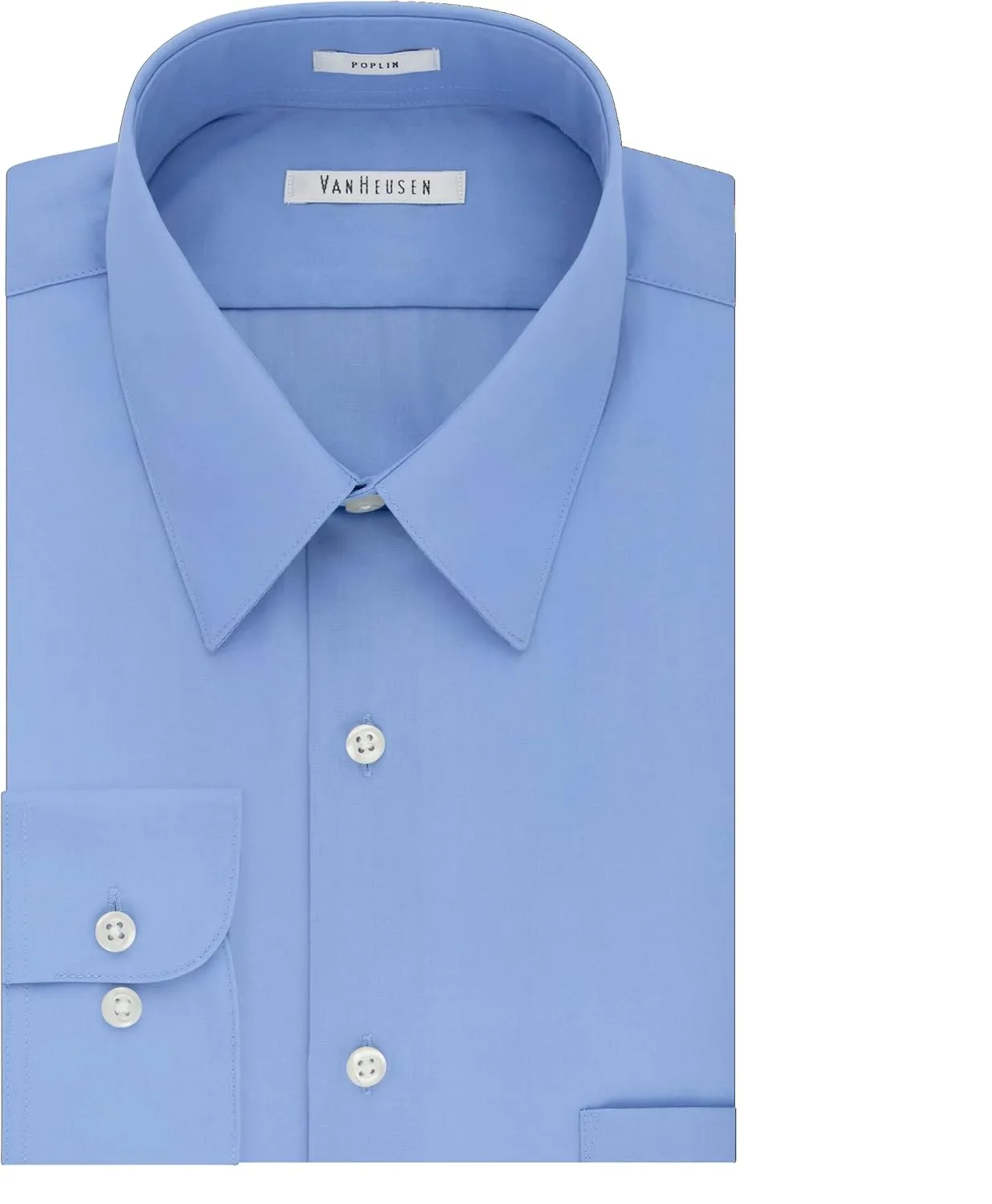 Van Heusen Men's Dress Shirt Regular Fit Poplin Solid