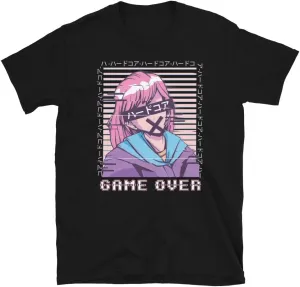 Vaporwave Game Over Aesthetic Anime Indie Girl T Shirt