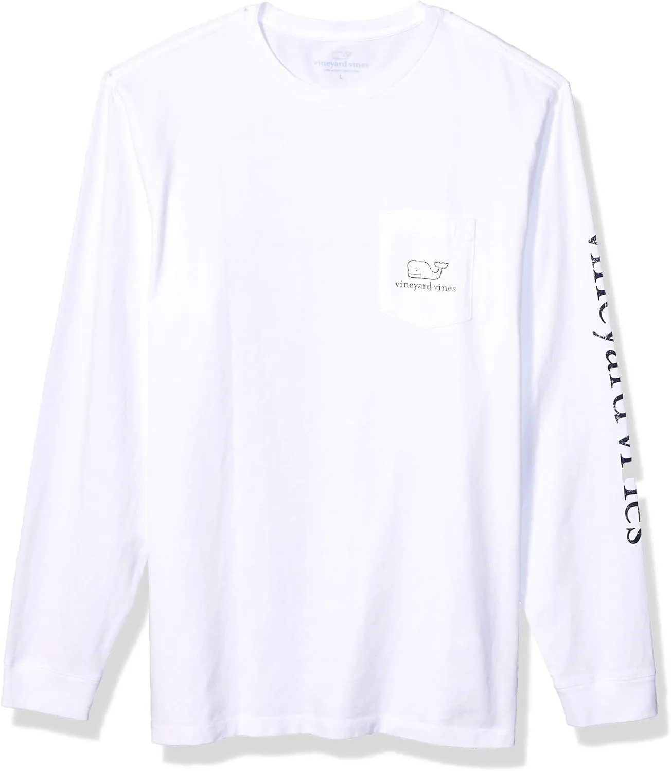 vineyard vines Men's Long Sleeve Vintage Whale Pocket T-Shirt