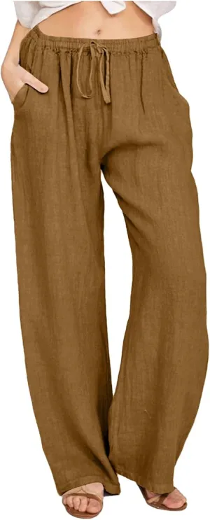 Vintage Corduroy Pants Winter Joggers Work Capris with Pockets Flare Leggings Elastic Waist