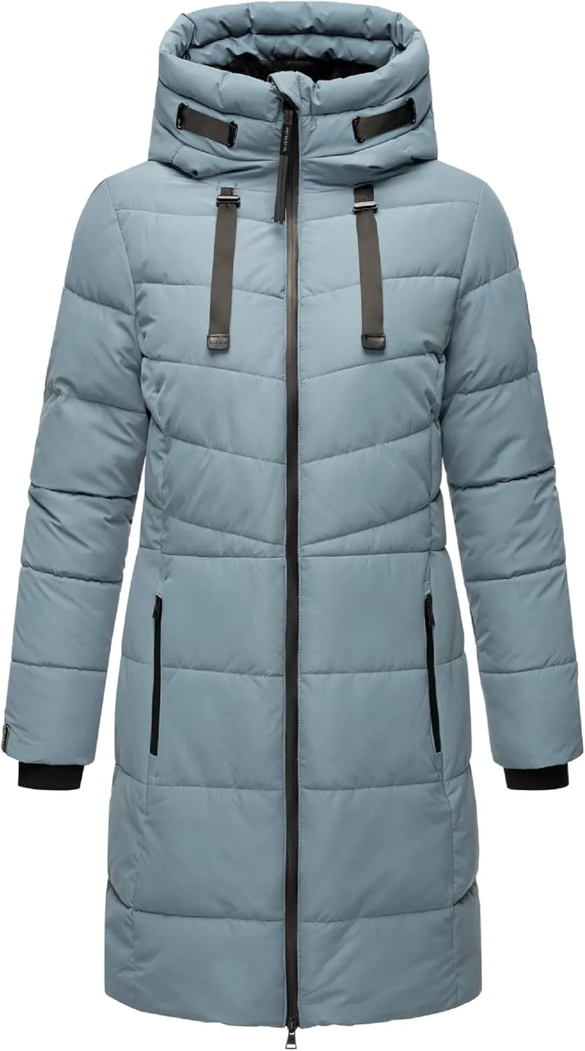 Warm Winter Coat for Women | Quilted Jacket with Hood | Vegan Down Insulation | Thigh-Length | Natsukoo XVI XS-3XL