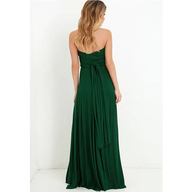 Women Convertible Boho Maxi Club Dress