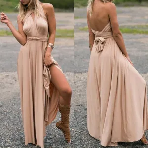 Women Convertible Boho Maxi Club Dress