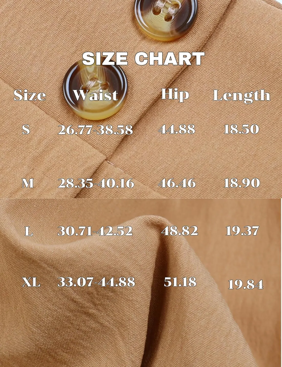 Womens Elastic High Waisted Shorts Summer Casual Pleated Work Shorts with Pockets