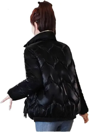 Women's Face Wash-Free Down Cotton Jacket Winter Short Outwear Windproof Waterproof Parkas Padded Coat