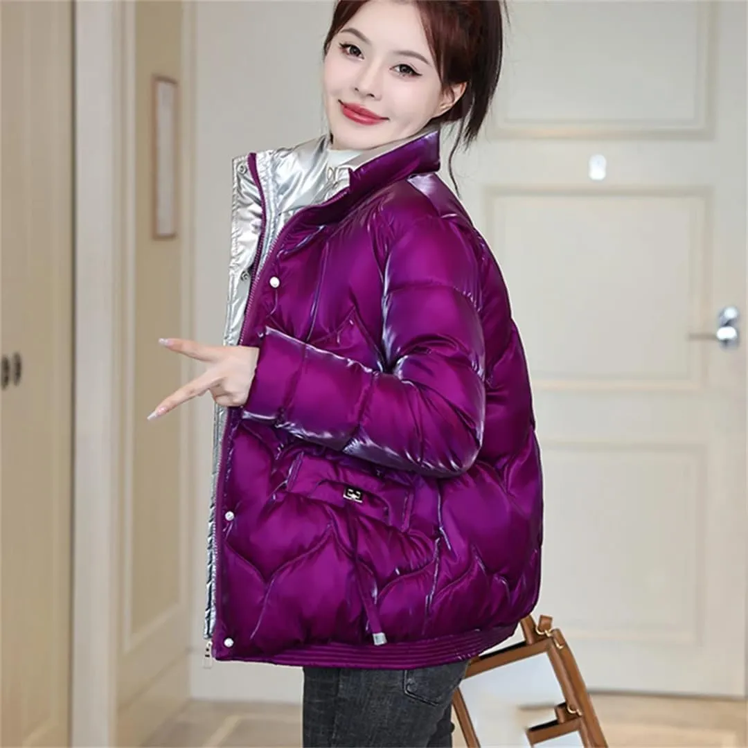 Women's Face Wash-Free Down Cotton Jacket Winter Short Outwear Windproof Waterproof Parkas Padded Coat
