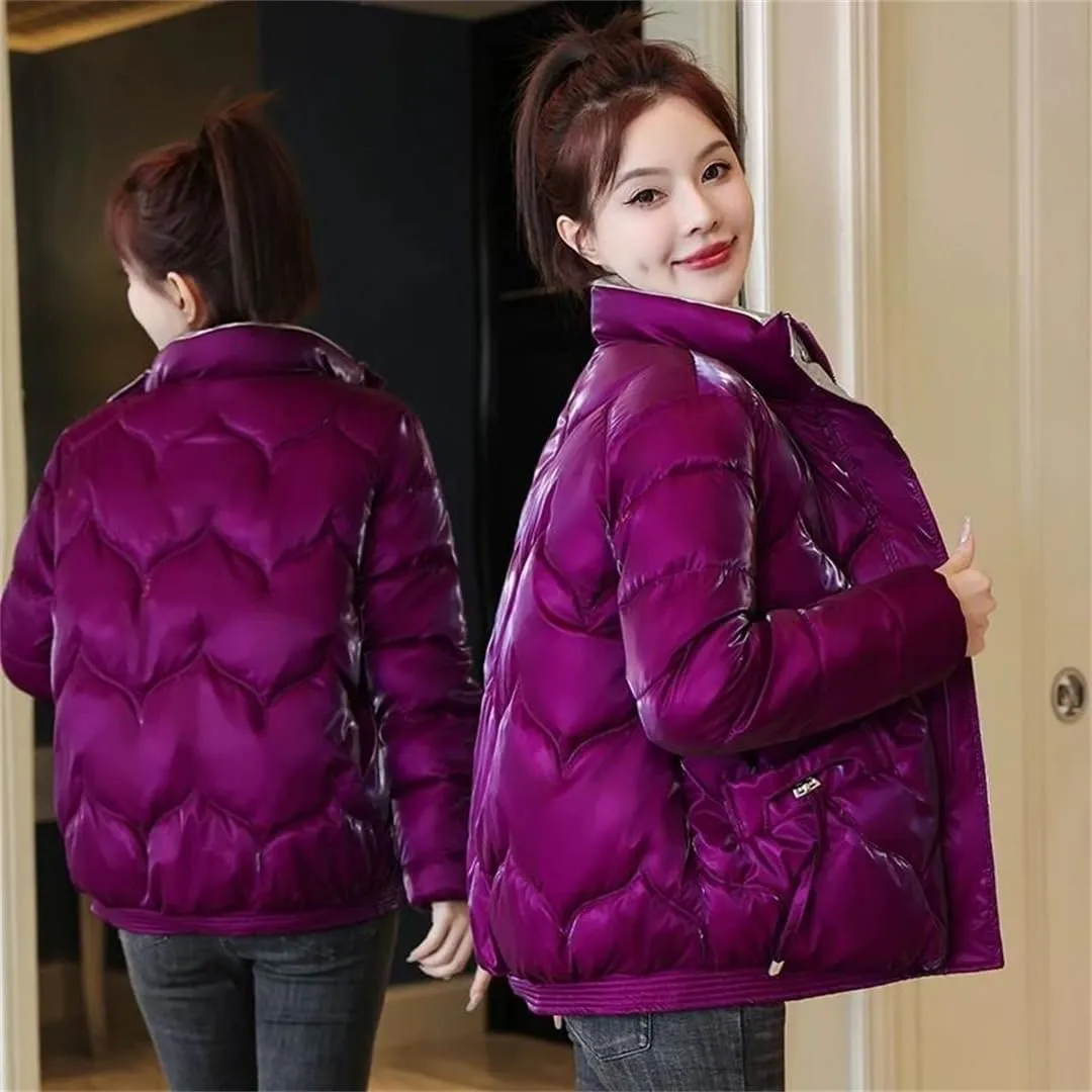 Women's Face Wash-Free Down Cotton Jacket Winter Short Outwear Windproof Waterproof Parkas Padded Coat
