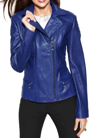 Womens Leather Jacket Bomber Motorcycle Biker Real Lambskin Leather Jacket for Womens 85