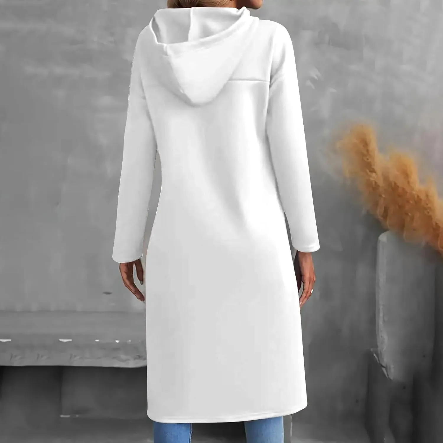 Women's Novelty Cowl Neck Sweatshirts Flowy Asymmetrical Hem Solid Hoodies Preppy Thumb Hole Oversized Pullover