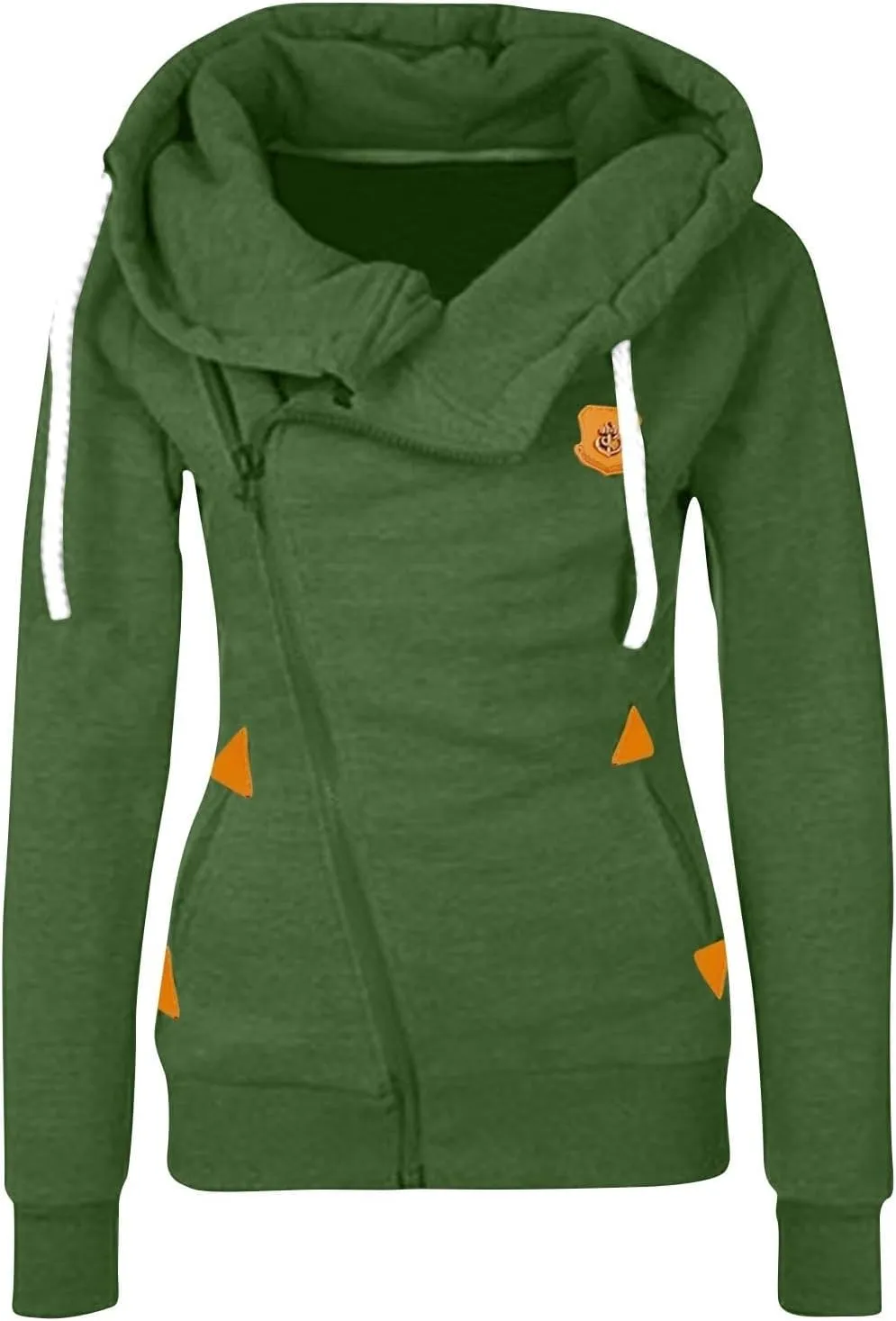 Womens Side Zip up Hooded Sweatshirt Casual Fashion Jackets Fall Outfits Winter Warm Y2k Coat with Pockets