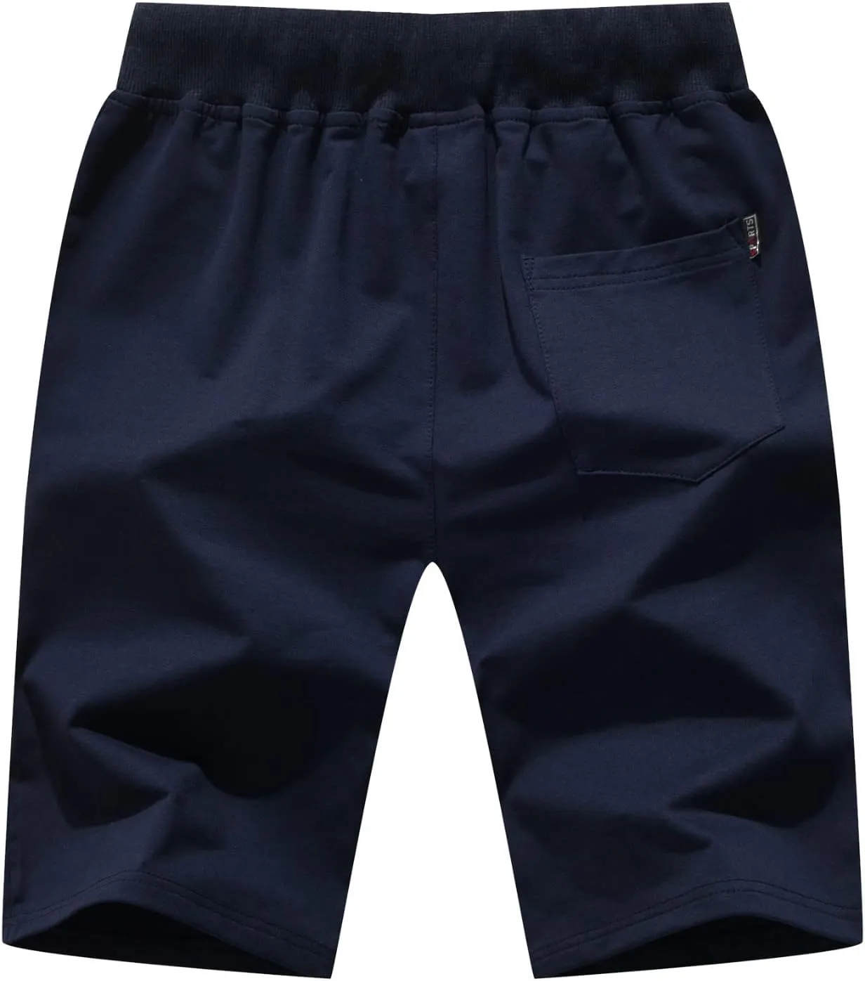 Ymosrh Mens Shorts Casual Drawstring Elastic Waist Workout Shorts with Zipper Pockets