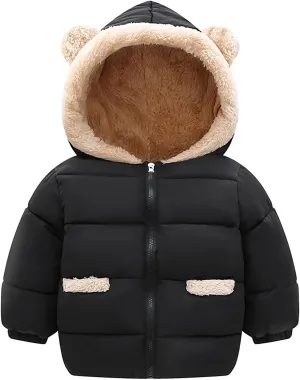 Youth Coats Kids Toddler Baby Boys Girls Winter Warm Thick Solid Cotton Long Sleeve Padded Jacket Coat Age Jacket