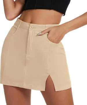 Zando Cargo Skirt High Waisted Cargo Skirts for Women Bodycon Cargo Mini Skirt Denim Skirt Y2K Jean Skirt with Pockets